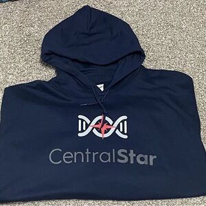 Men's Hooded Sweatshirt in Dark Navy, Gildan Heavy Blend, Size XL - NWOT